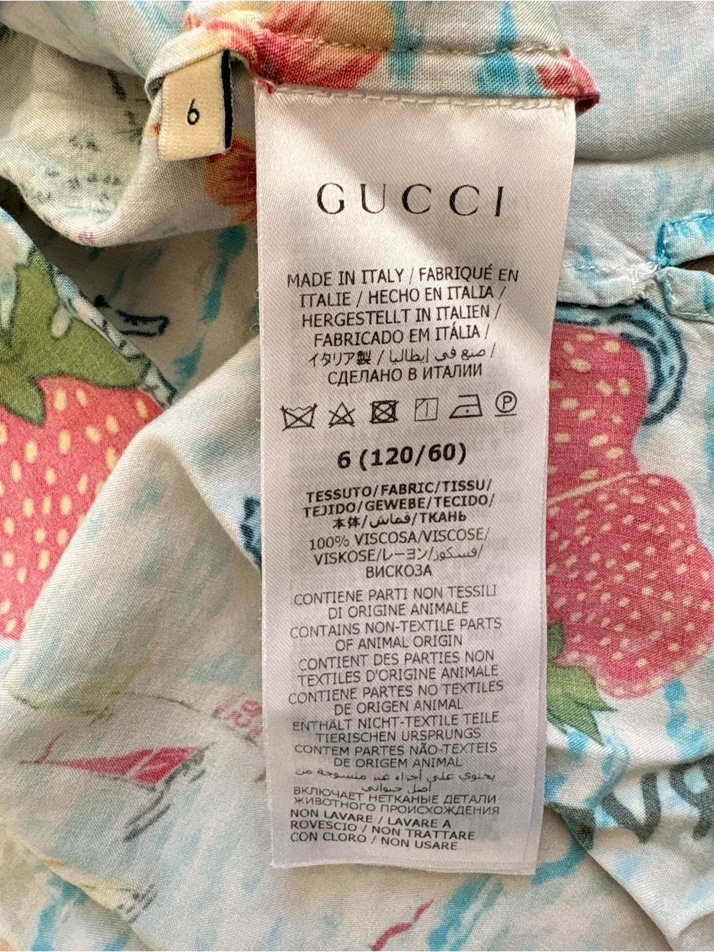 Gucci Kids Strawberry Smoothie Print Shirt